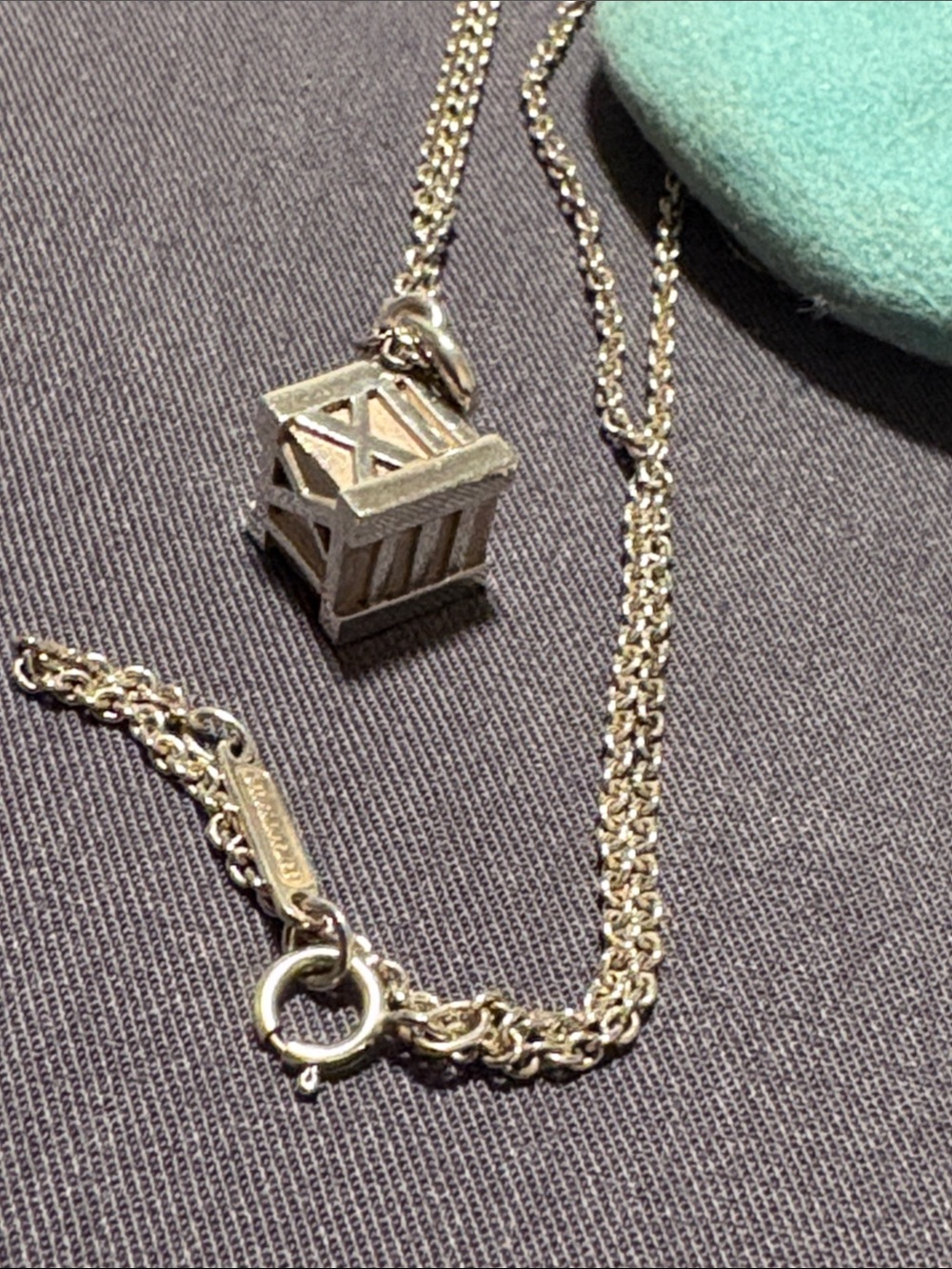 Tiffany & Co Silver 925 Atlas Necklace With Pouch - Picture 3 of 4